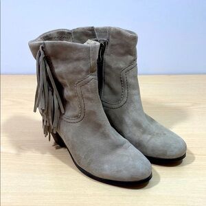 Sam Edelman Louie Women's Suede Fringe Western Ankle Boots